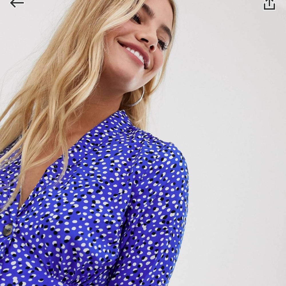 ASOS Button Up Tea Blouse - Picture 3 of 8